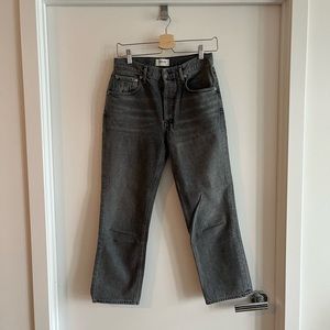 AGOLDE denim jeans in distressed black